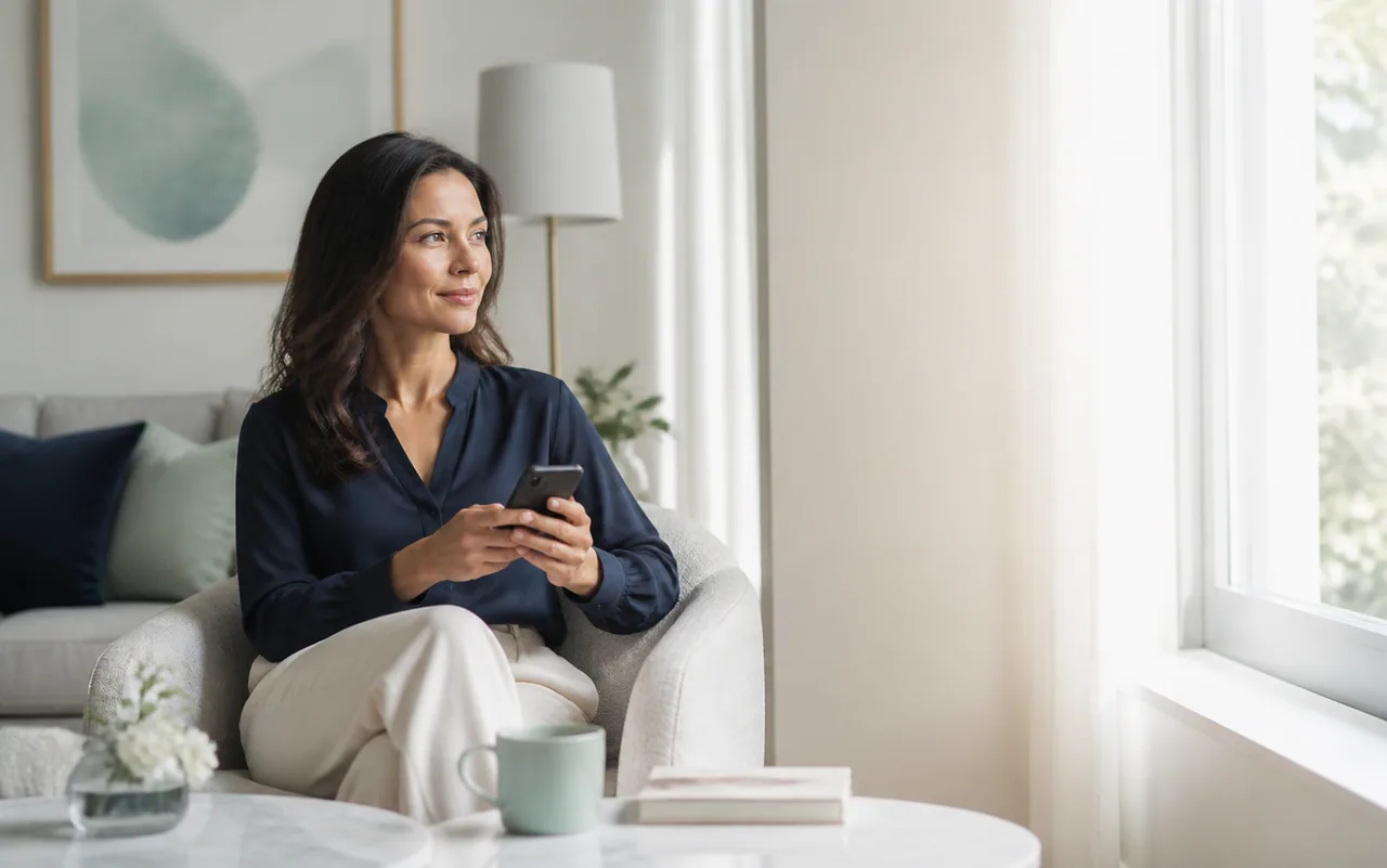A client choosing when to message an adviser in the Finance Magic Client App
